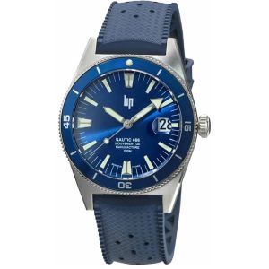 MONTRE LIP NAUTIC 666 CAOUTCHOUC BLEU