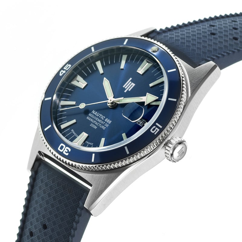 MONTRE LIP NAUTIC 666 CAOUTCHOUC BLEU – Image 3