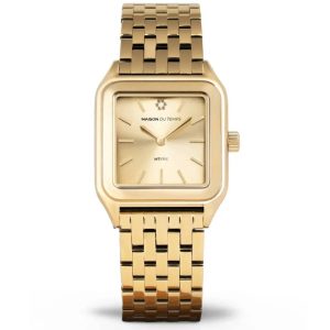 MONTRE MAISON DU TEMPS MTERIS CHAMPAGNE DORE JAUNE ACIER