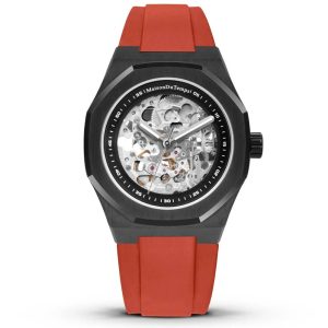MONTRE MAISON DU TEMPS MT BETA SQUELETTE BLACK EDITION ROUGE