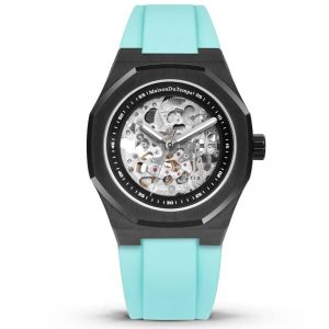 MONTRE MAISON DU TEMPS MT BETA SQUELETTE BLACK EDITION TURQUOISE