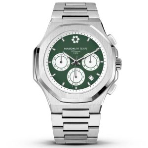 MONTRE MAISON DU TEMPS MTGAMMA CHRONOGRAPHE ACIER VERT