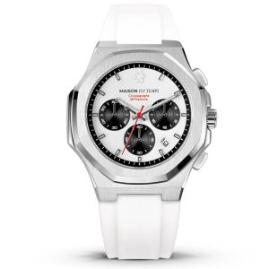 MONTRE MAISON DU TEMPS MTGAMMA CHRONOGRAPHE SILICONE BLANC