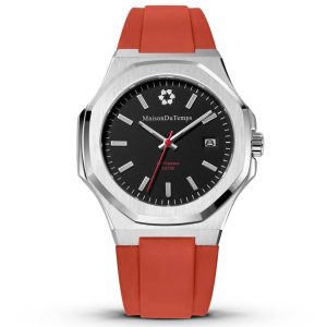 MONTRE MAISON DU TEMPS MTGAMMA NOIR SILICONE ORANGE