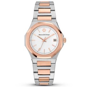 MONTRE MAISON DU TEMPS MTGAMMA FEMME DORÉ ROSE ACIER