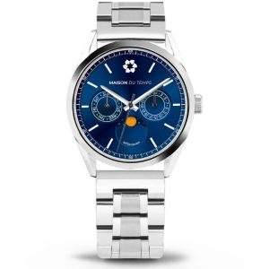 MONTRE MAISON DU TEMPS MTOMICRON BLEU MOONPHASE ACIER