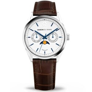MONTRE MAISON DU TEMPS MTOMICRON MOONPHASE CUIR MARRON