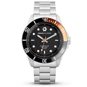 MONTRE MAISON DU TEMPS MTSIGMA LUNETTE NOIRE ORANGE ACIER