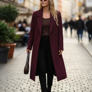 Manteau long femme élégant et confortable