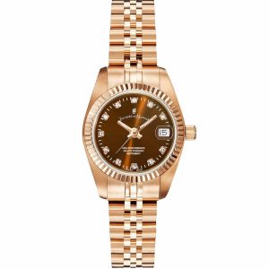 MONTRE JACQUES DU MANOIR MARRON OR ROSE INSPIRATION 26MM