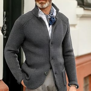 Clarense - Cardigan chaud en maille pour homme