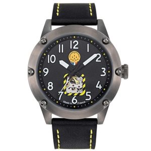 MONTRE PATROUILLE DE FRANCE TARMAC 701 CUIR NOIR