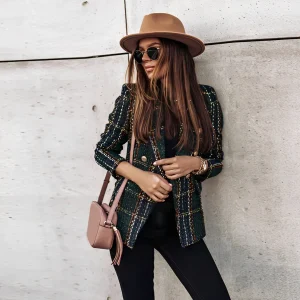 Jannet - blazer chaud à manches longues pour femmes