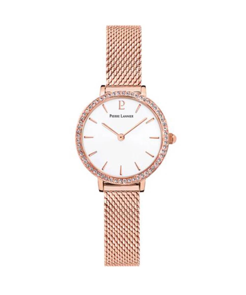 MONTRE PIERRE LANNIER NOVA EN ACIER DORÉ ROSE