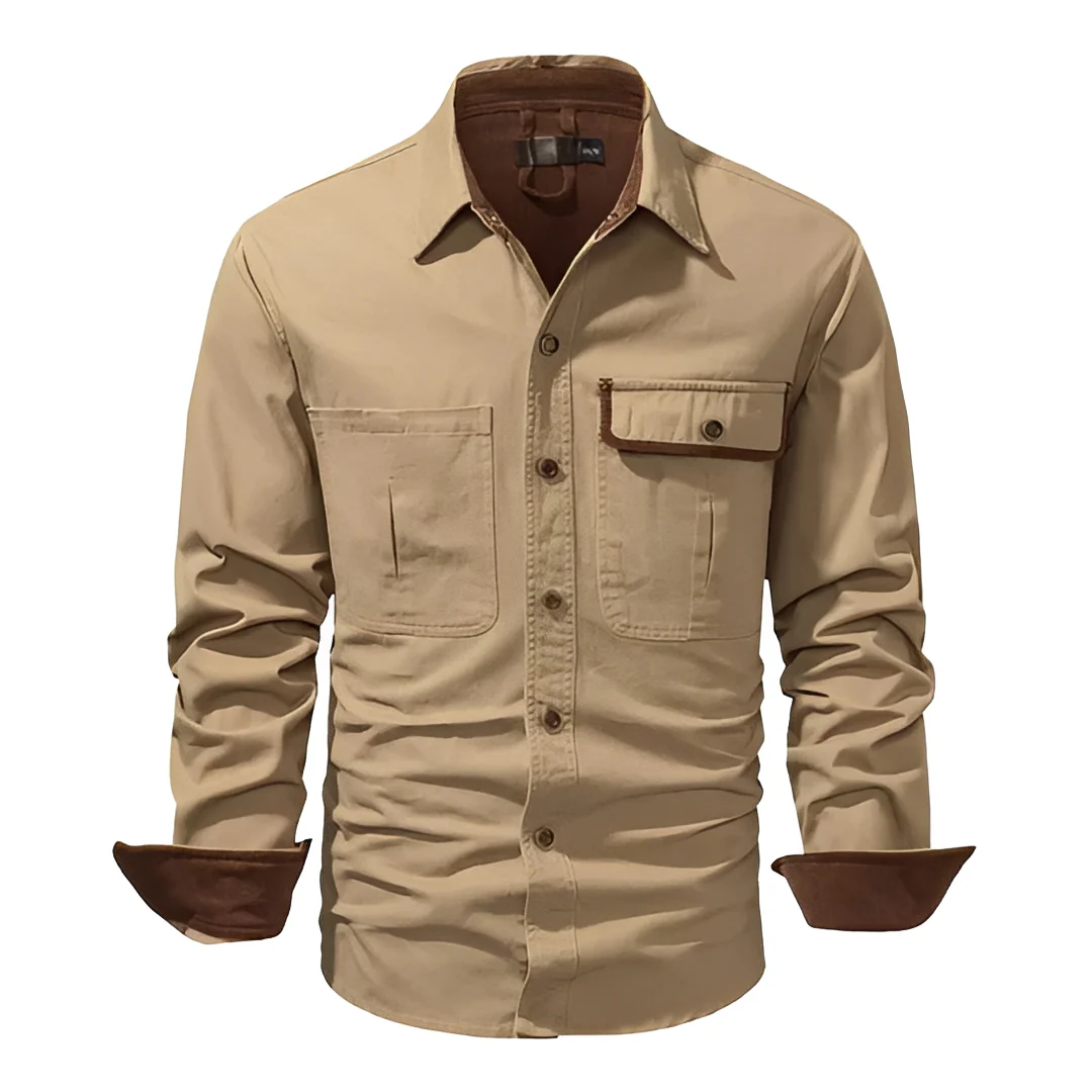 Elly - Polo à manches longues épais et confortable pour homme