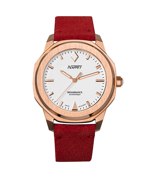 BRACELET SUEDE NAPPEY ROUGE & ROSE GOLD – Image 2