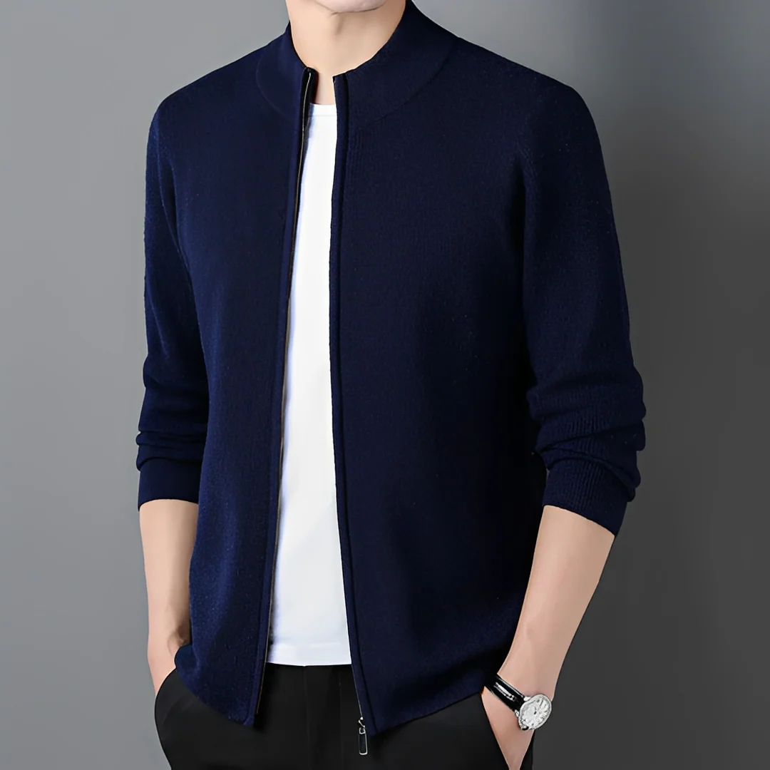 Derek - Cardigan confortable à fermeture éclair pour homme – Image 3