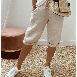 Serrena - Pantalons en lin pour femmes, élégants pour l'été