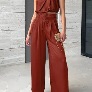 Glorivic - Ensemble sans manches en soie