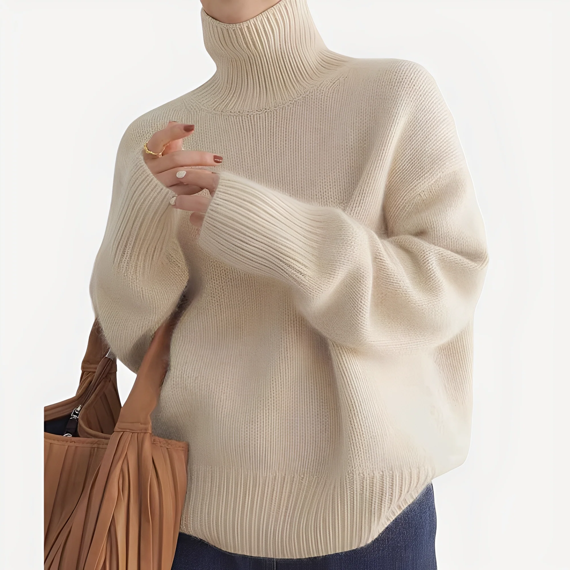Amilia - Chandail à col roulé stylé et décontracté pour femmes