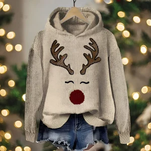 Liza - Sweat à capuche de Noël à la mode pour femmes