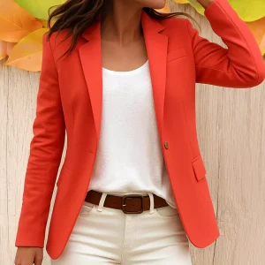 Michèle - Blazer ajusté élégant à un bouton pour femme