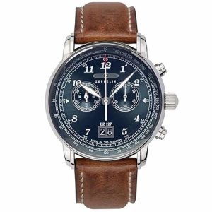 MONTRE ZEPPELIN LZ127 GRAF CHRONOGRAPH BIG DATE BLUE