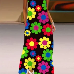 Grace - Robe à fleurs avec col en V