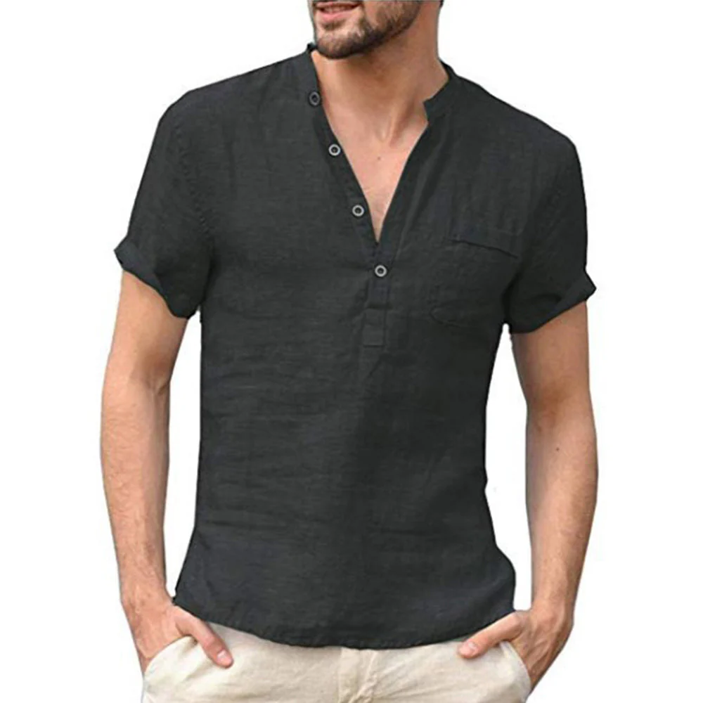 Korbin - Chemise légère pour hommes en lin, manches courtes – Image 5