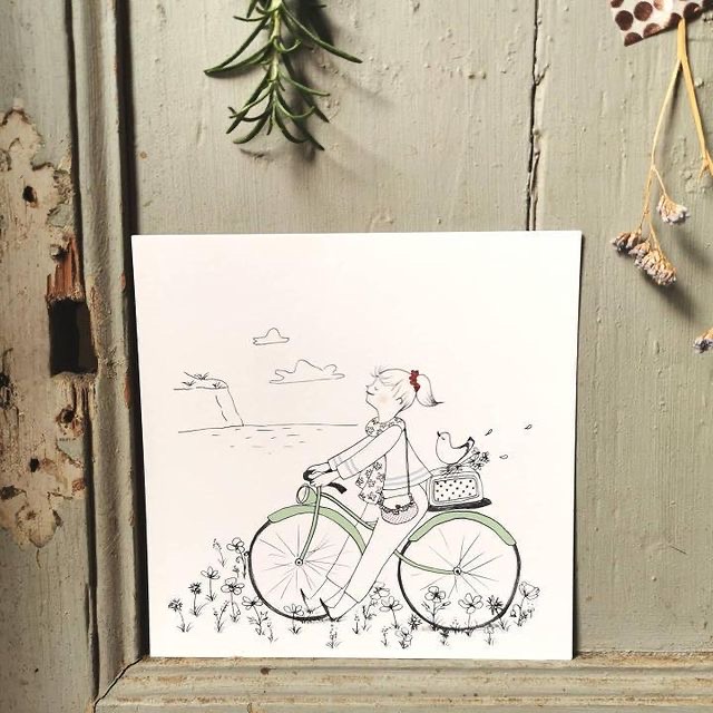 Carte postale illustrée – le vélo – Image 3
