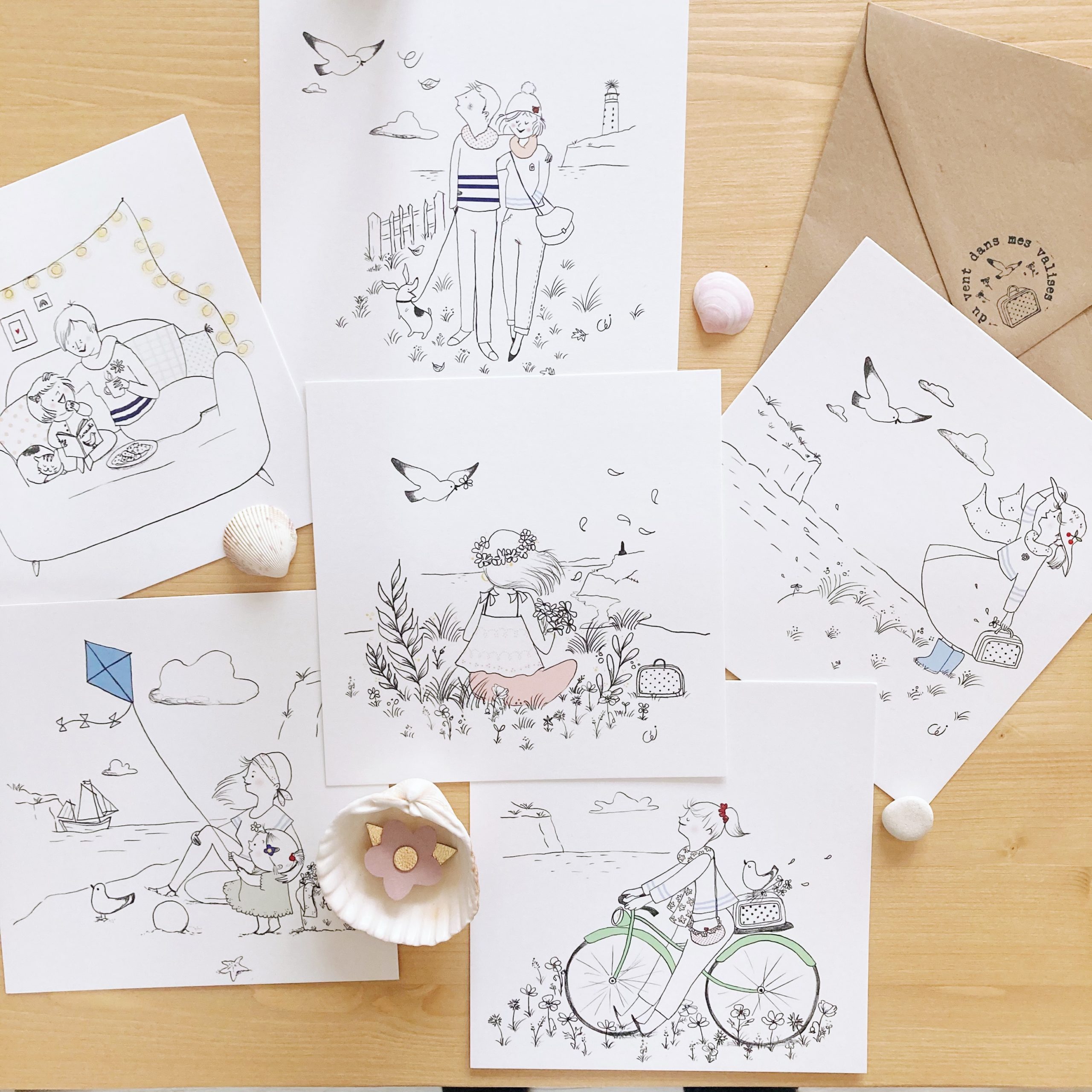 Carte postale illustrée – le vélo – Image 2