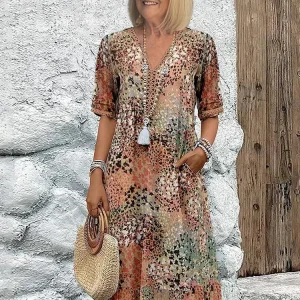 Harper - Robe midi élégante avec imprimé floral