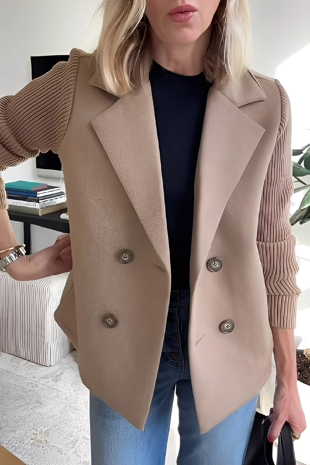 Maryann - Manteau féminin chic en laine pour le travail – Image 4