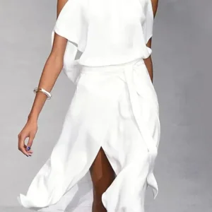 Elena - Robe Romantique avec Épaules Dénudées