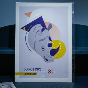 Affiche Rhinocéros A4