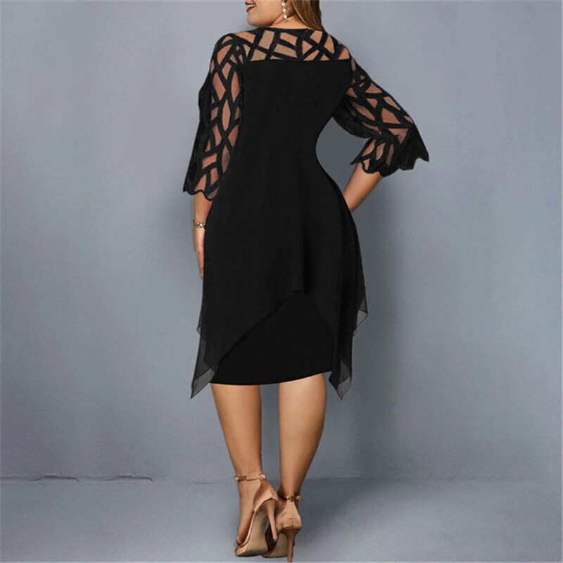 Cathryn - Robe Midi Élégante Taille Plus – Image 2