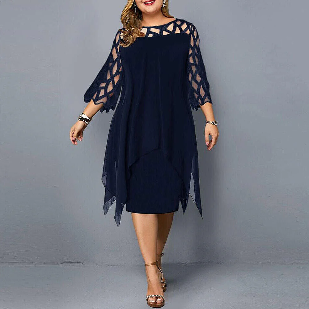 Cathryn - Robe Midi Élégante Taille Plus – Image 3