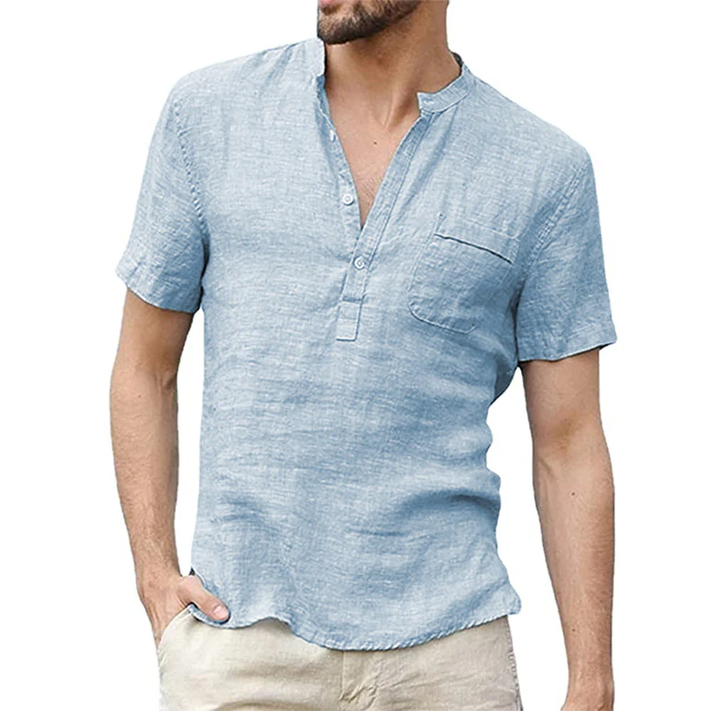 Korbin - Chemise en lin homme à manches courtes – Image 2