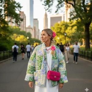 Veste patchwork femme colorée et tendance