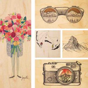 Woodhi – Cartes postales en bois