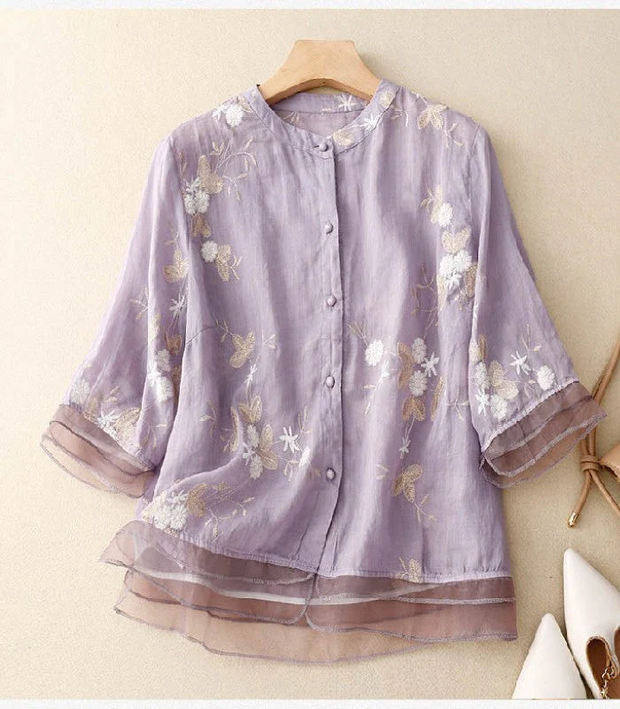 Eloise - Blouse élégante avec broderie raffinée – Image 2